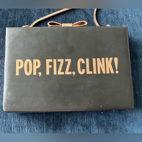 Kate Spade Pop Fizz Clink Hard Sided Clutch Sling Bag Novelty 3D - Picture 3 of 7